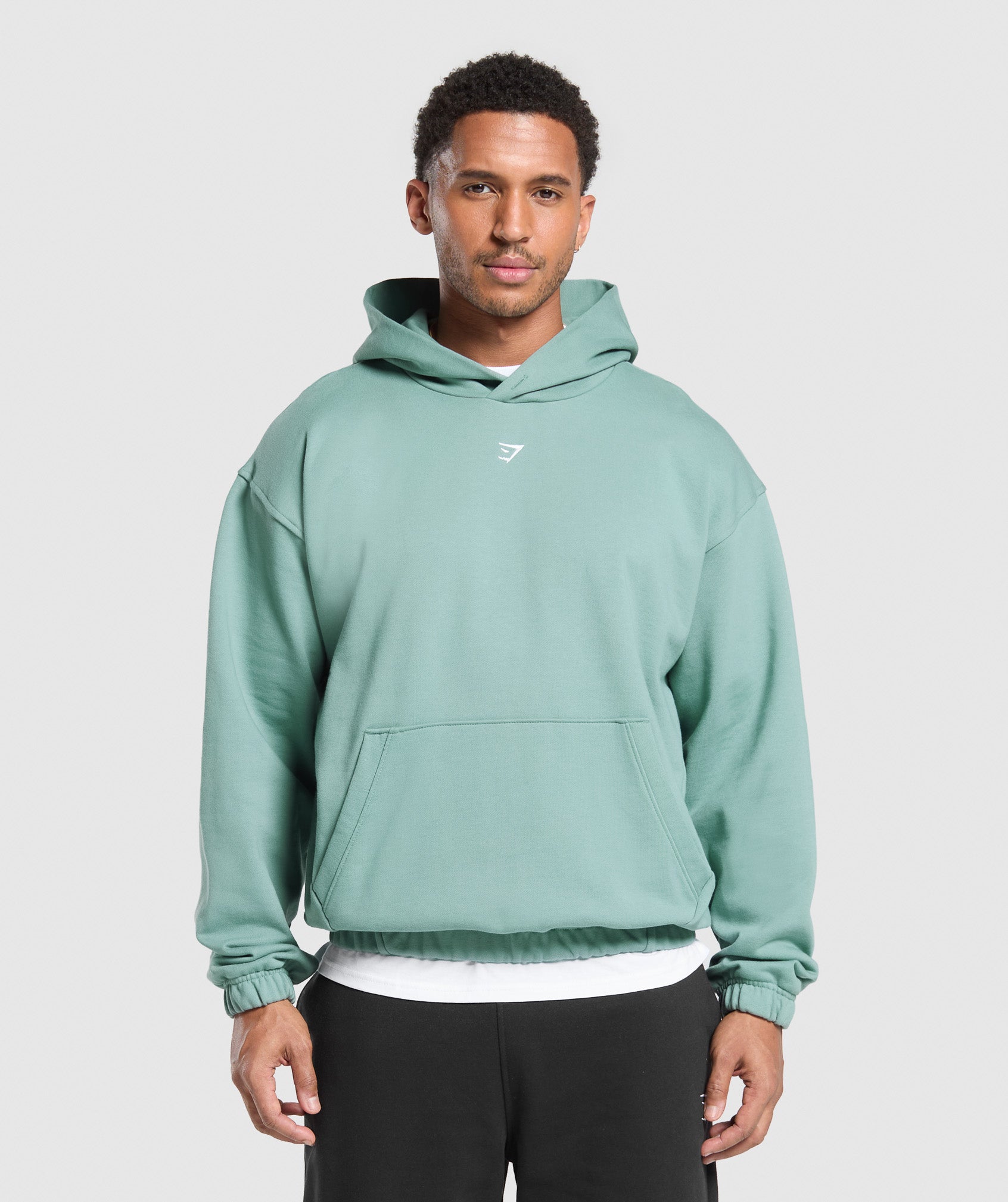 Rest Day Essentials Boxy Hoodie Celeste Blue