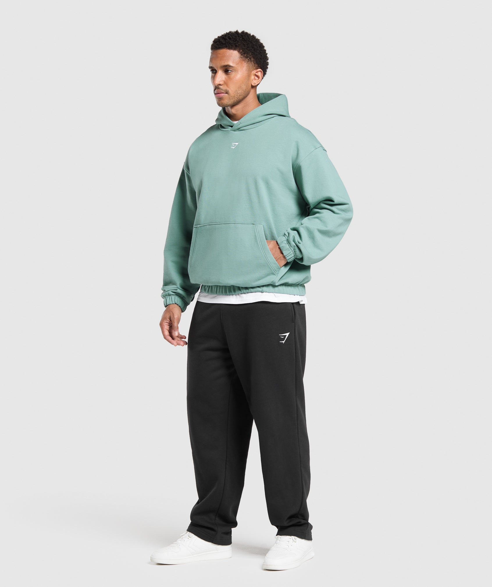 Rest Day Essentials Boxy Hoodie Celeste Blue