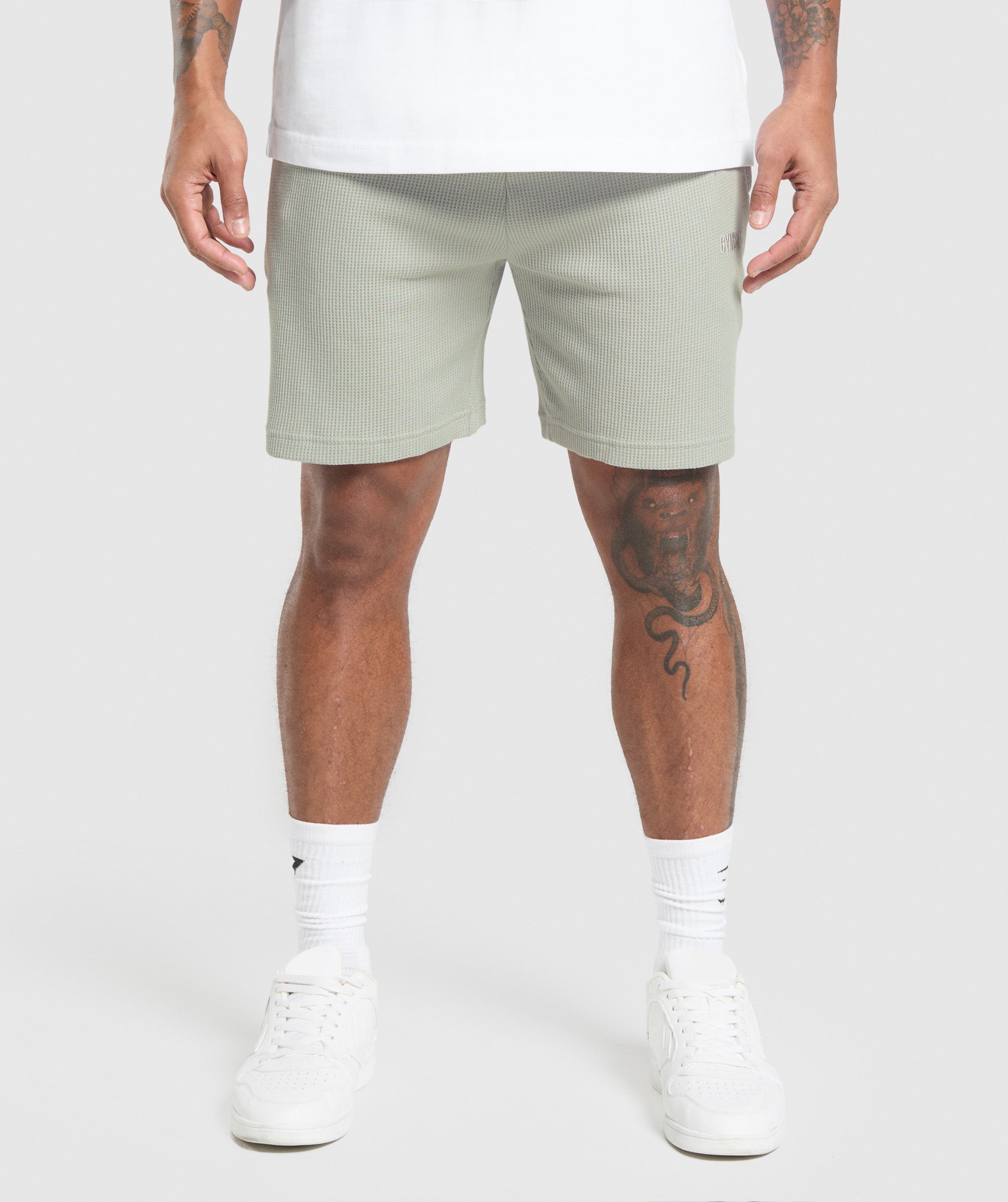 Waffle Shorts Stone Grey