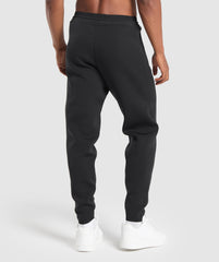 Flat Knit Joggers Black