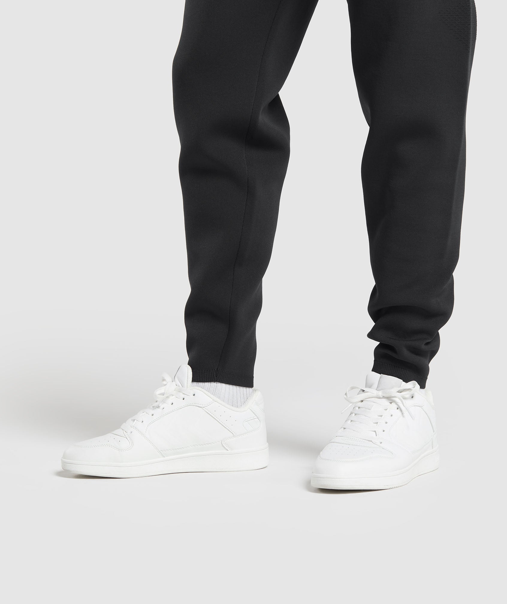 Flat Knit Joggers Black