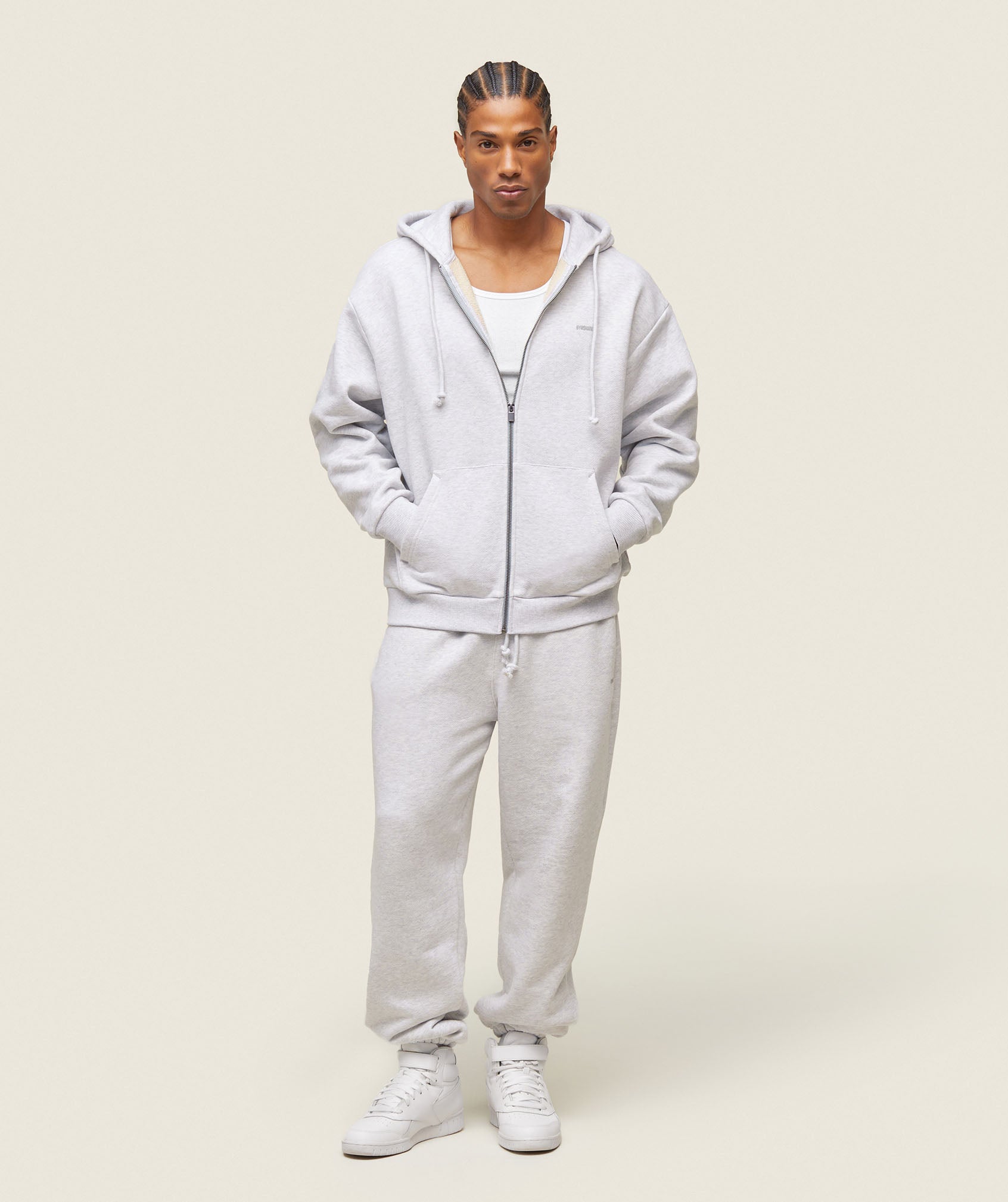 everywear Relaxed Sweatpants Bros Soft Grey Marl
