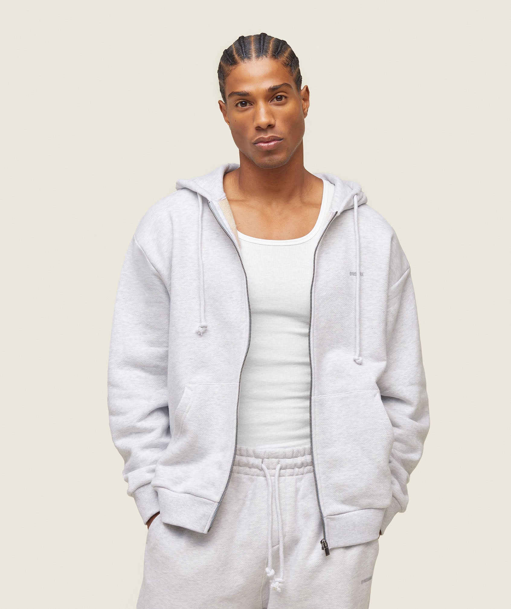 everywear Relaxed Sweatpants Bros Soft Grey Marl
